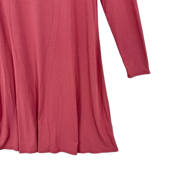 EILEEN FISHER Shift Dress Long Sleeve Viscose Stretch Pink - Picture 4 of 7